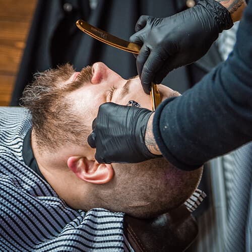 Beard and head shaving in Topboy Barbershop